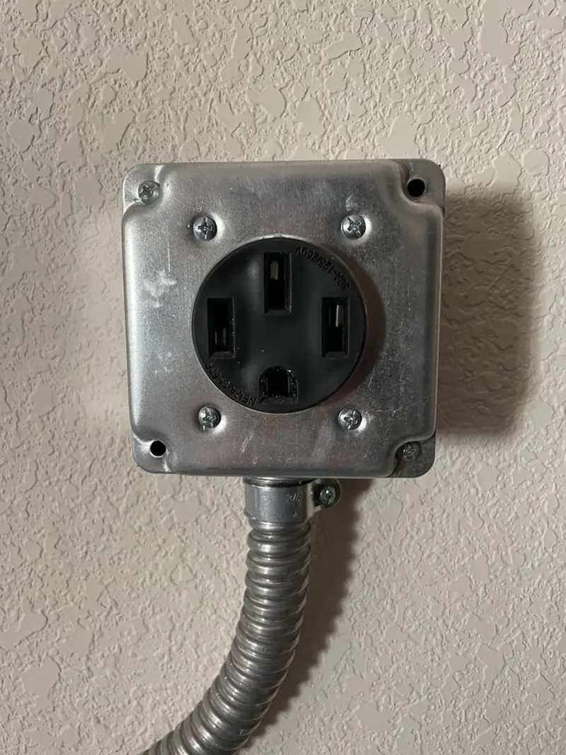 NEMA 14-50 outlet installed for Smart Home Electrical in Manteno